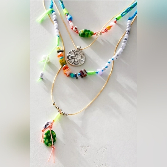 NWT- Free People × Ariana Ost, My Magic Layered Necklace, Turquoise/Blue… - Picture 3 of 9